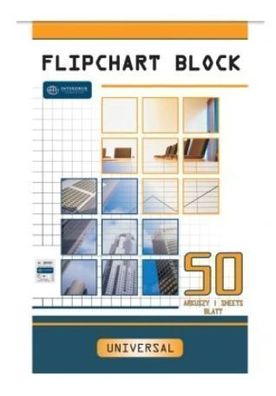 Interdruck Flipchart-Block 50 Blatt, kariert