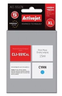 ActiveJet Ersatzpatrone Cyan für Canon Drucker