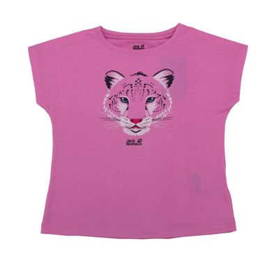 Jack Wolfskin Leopard Tee Girls Kinder T-Shirt Baumwolle Mädchen 1608781-2098