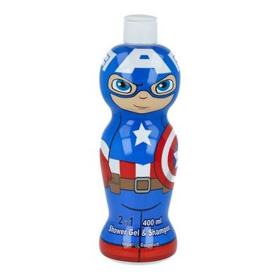 Air-Val Captain America 2-in-1 Duschgel & Shampoo 400 ml Kosmetik Produkt