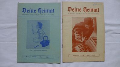 2 Hefte Deine Heimat, Mai Juni 1962, Flöha Heimatgeschichte Sachsen