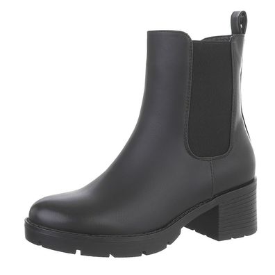 Chelsea Boots | Damen Stiefelette - Schwarz