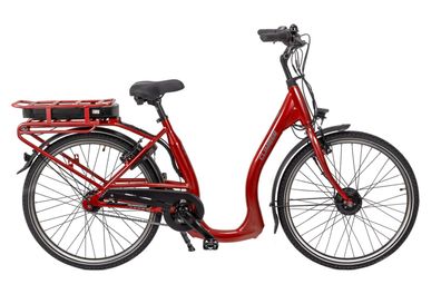 26 Zoll City E Bike Fahrrad Pedelec Shimano 7 Gang Rücktrittbremse 36V 13Ah rot