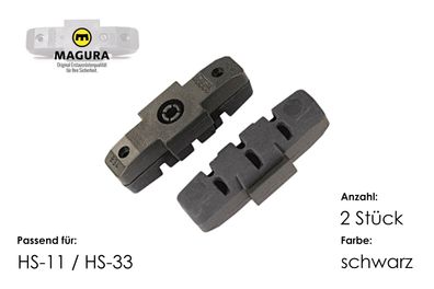 2 x MAGURA Bremsgummi schwarz HS-11 HS-33