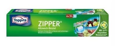 Universal Zipper Beutel 3L, 8 Stéck