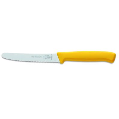 Dick Tomatenmesser Brötchenmesser FrühstücksmesserWellenschliff 11 cm gelb