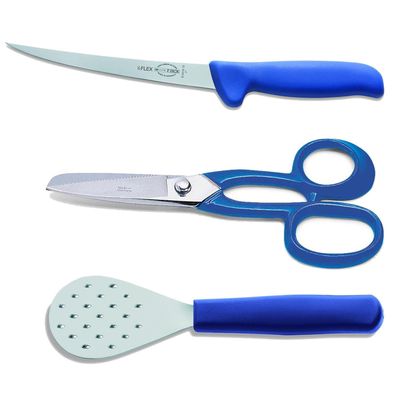 Dick Angler-Set - Filitier-Angelermesser mit Schupper & Flossenschere - 3 tlg