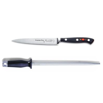 Dick Premier Plus Tranchiermesser 15 cm & runder Standard Wetzstahl 25 cm