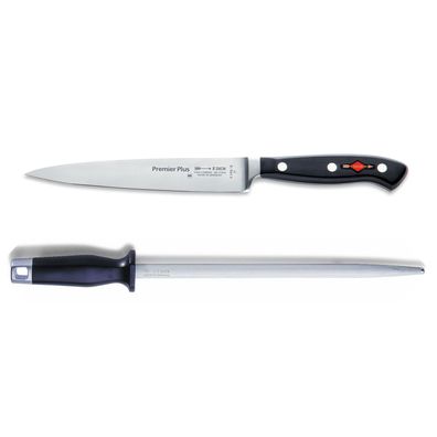 Dick Premier Plus Tranchiermesser 18 cm & runder Standard Wetzstahl 30 cm