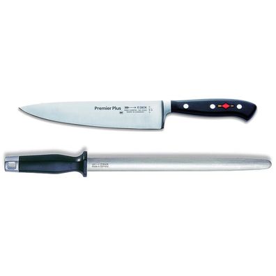 Dick Premier Plus Kochmesser 21 cm & ovaler Standard Wetzstahl 30 cm