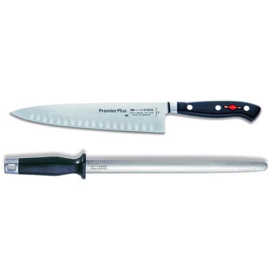 Dick Premier Plus Kochmesser 21 cm Kullen & ovaler Standard Wetzstahl 30 cm