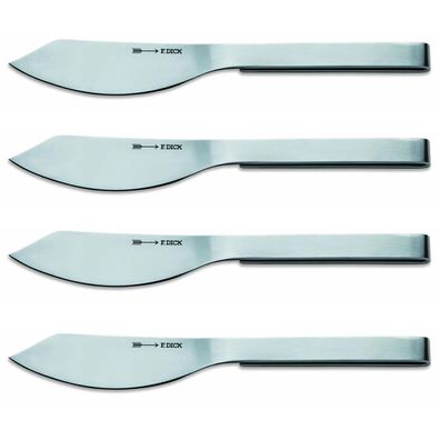 Dick 4-tlg. Steakmesser Set je 9 cm Klinge hochlegierter Stahl Ajax Pure Metall