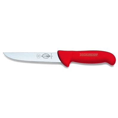 Dick Ausbeinmesser 15 cm rot - kleines Fleischermesser breite steife Klinge