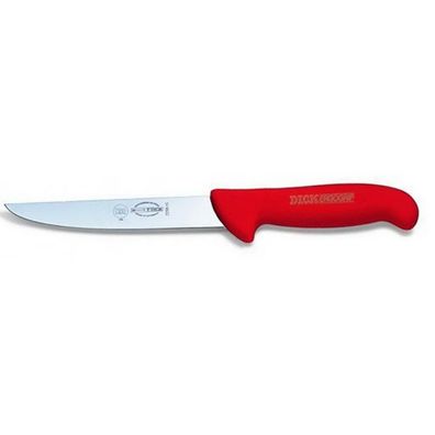 Dick Ausbeinmesser 18 cm rot - langes Fleischermesser breite steife Klinge