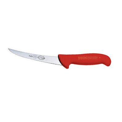 Dick Ausbeinmesser 13 cm rot - Fleischmesser schmal geschweifte flexible Klinge