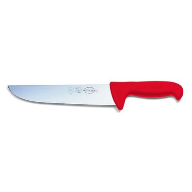 Dick Blockmesser 18 cm rot - großes Fleischermesser mit breiter gerader Klinge