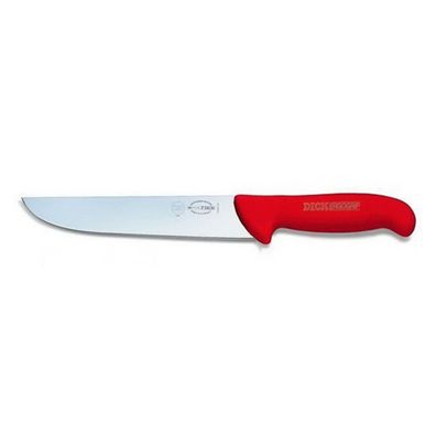 Dick Blockmesser 26 cm rot - großes Fleischermesser mit breiter gerader Klinge