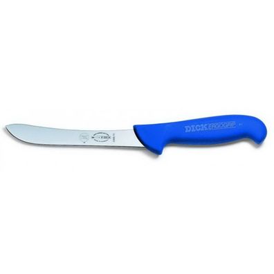 Dick Fleischmesser 13 cm blau - Schlachtermesser schmale geschwungene Klinge