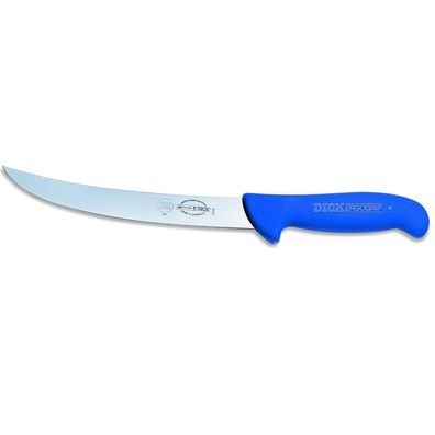 Dick Zerlegemesser 26 cm blau - Fleischermesser lange steife geschweifte Klinge