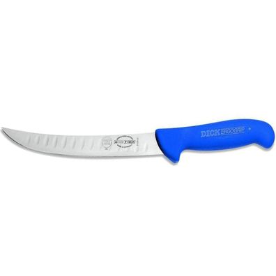 Dick Zerlegemesser 26 cm blau - Fleischmesser geschwungene Klinge Kullenschliff