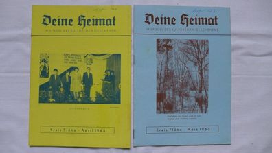 2 Hefte Deine Heimat, März April 1963, Flöha Heimatgeschichte Sachsen