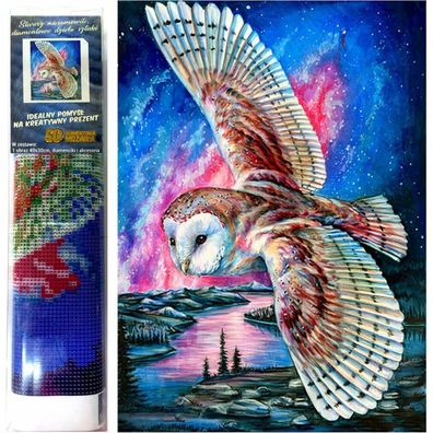 Norimpex Diamant Malerei Eule Flug 30x40cm