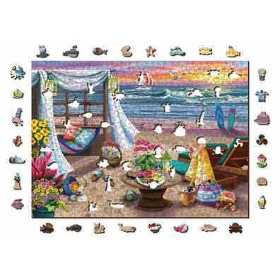 WOODEN CITY Holzpuzzle Sommerzeit 2in1, 505 Teile ECO