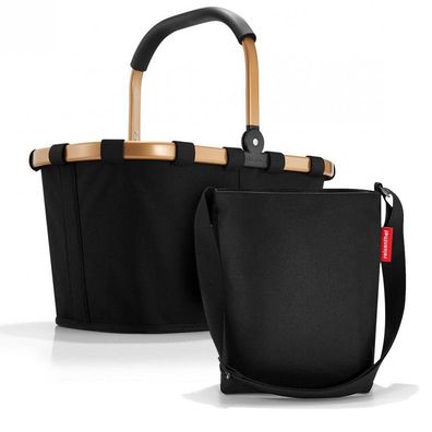 reisenthel Set aus Carrybag und Shoulderbag BKHY, frame gold/black + black, Unisex