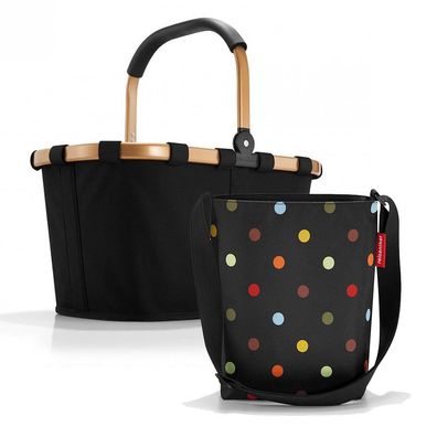 reisenthel Set aus Carrybag und Shoulderbag BKHY, frame gold/black + dots, Unisex