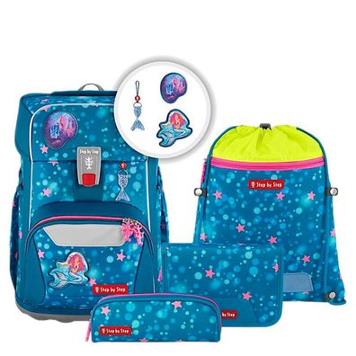 Step by Step GIANT Schulranzen Set 5tlg Mermaid Lola, Mermaid Lola, Jungen