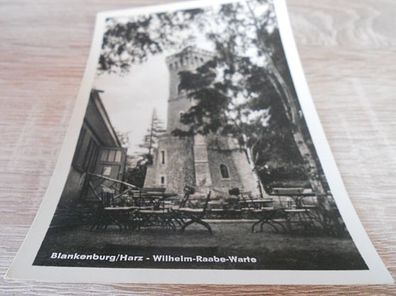 4820 / Ansichtskarte - Blankenburg / Harz - Waldgaststätte Wilhelm Raabe Warte