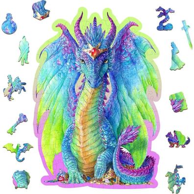 WOODEN CITY Holzpuzzle Majestätischer Drache 150 Teile