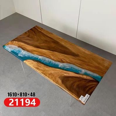Esstisch River Table Echtes Holz Massiv Epoxidharz Tische 161X81 Neu Flusstisch