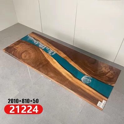 Epoxidharz Esstisch River Table Massiv 201X81 Flusstisch Neu Echtes Holz Tische