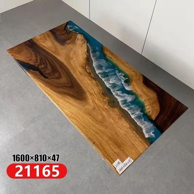 Esstisch River Table Massiv Tische 160X81 Flusstisch Meer Waterfall Epoxidharz