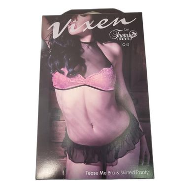 Tease Me Bra &amp; Skirted Panty Gr??e Q/S