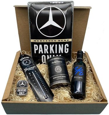 Geschenkbox Mercedes Benz Parking Only Black Box Wein L6