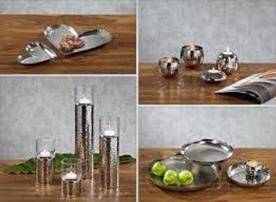 Kaheku Tablett Bangkok gehämmert vernickelt 29 Ø 1135000597