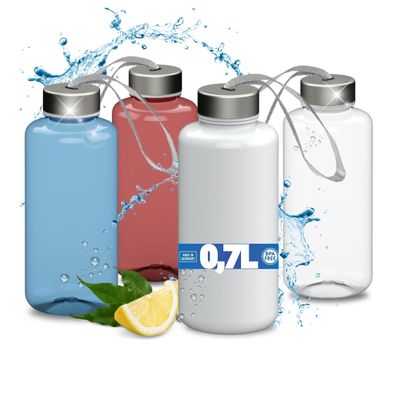 Trinkflasche 700ml PURE Wasserflasche mit auslaufsicherem Edelstahl Deckel