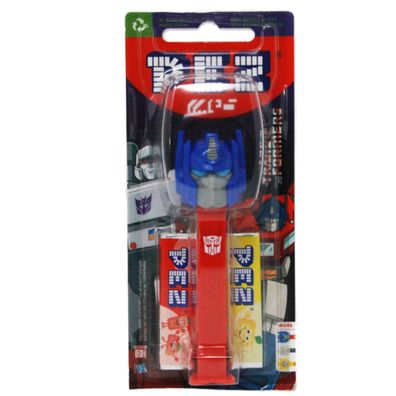 PEZ Figur Optimus mit rotem Spender und zwei Päckchen Bonbons 17g