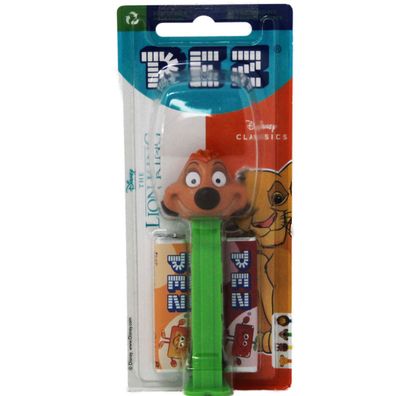 PEZ Figur Timon mit grünem Spender und zwei Päckchen Bonbons 17g