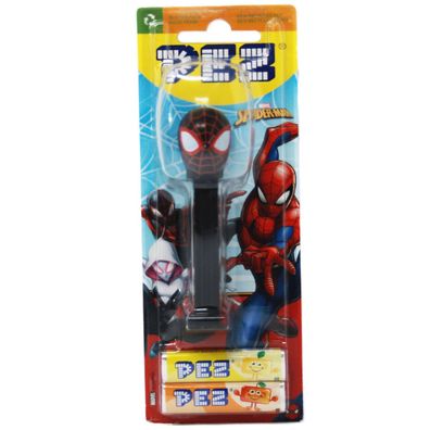 PEZ Spiderman Figur mit schwarzem Spender und zwei Bonbons 17g