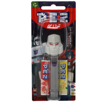 PEZ Figur Megaron mit grauem Spender und zwei Päckchen Bonbons 17g