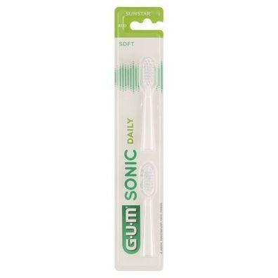 Sunstar GUM Sonic Daily Ersatzköpfe Weiß, 2 Stk