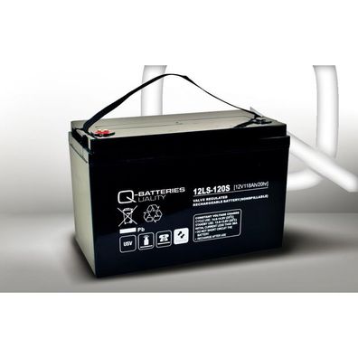 Q-Batteries 12LS-120S / 12V - 118Ah Blei Akku Standard-Typ AGM 10 Jahres Typ