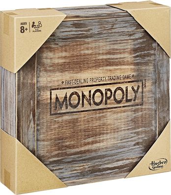 Monopoly Holz Sonderedition Englische Version Luxuriöses Retro-Brettspiel Spiel