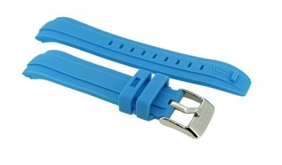 Festina Uhrenarmband Kautschuk blau F20544 Schließe silberfarben