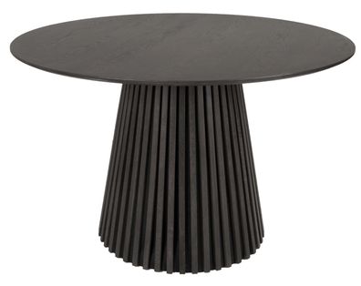 Diningtisch Andria - rund 120 cm - Eichenholz natur dunkelgrau