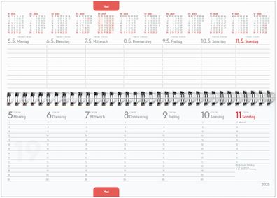 Kalender 2025 -Tisch-Querkalender Style Dschungel 2025- 29,7 x 10,5cm