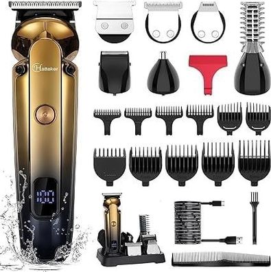 Hatteker 6-in-1 Beard & Hair Trimmer for Men, Waterproof T-Shaped Clipper